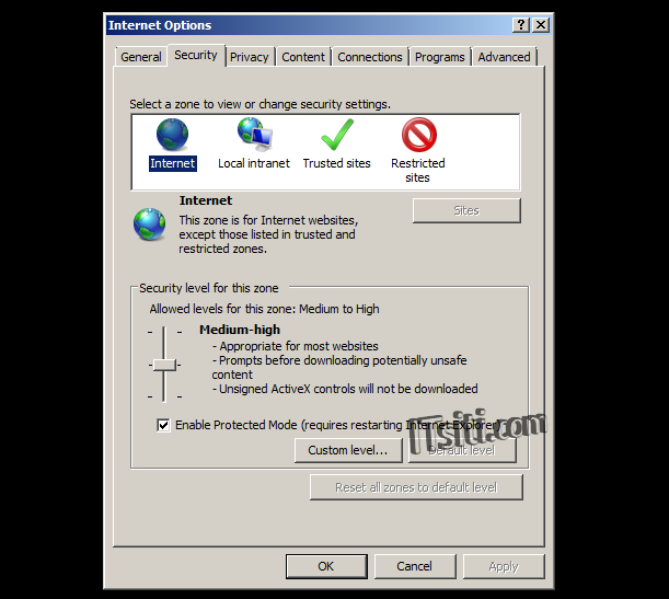 How to Turn Off IE Information Bar